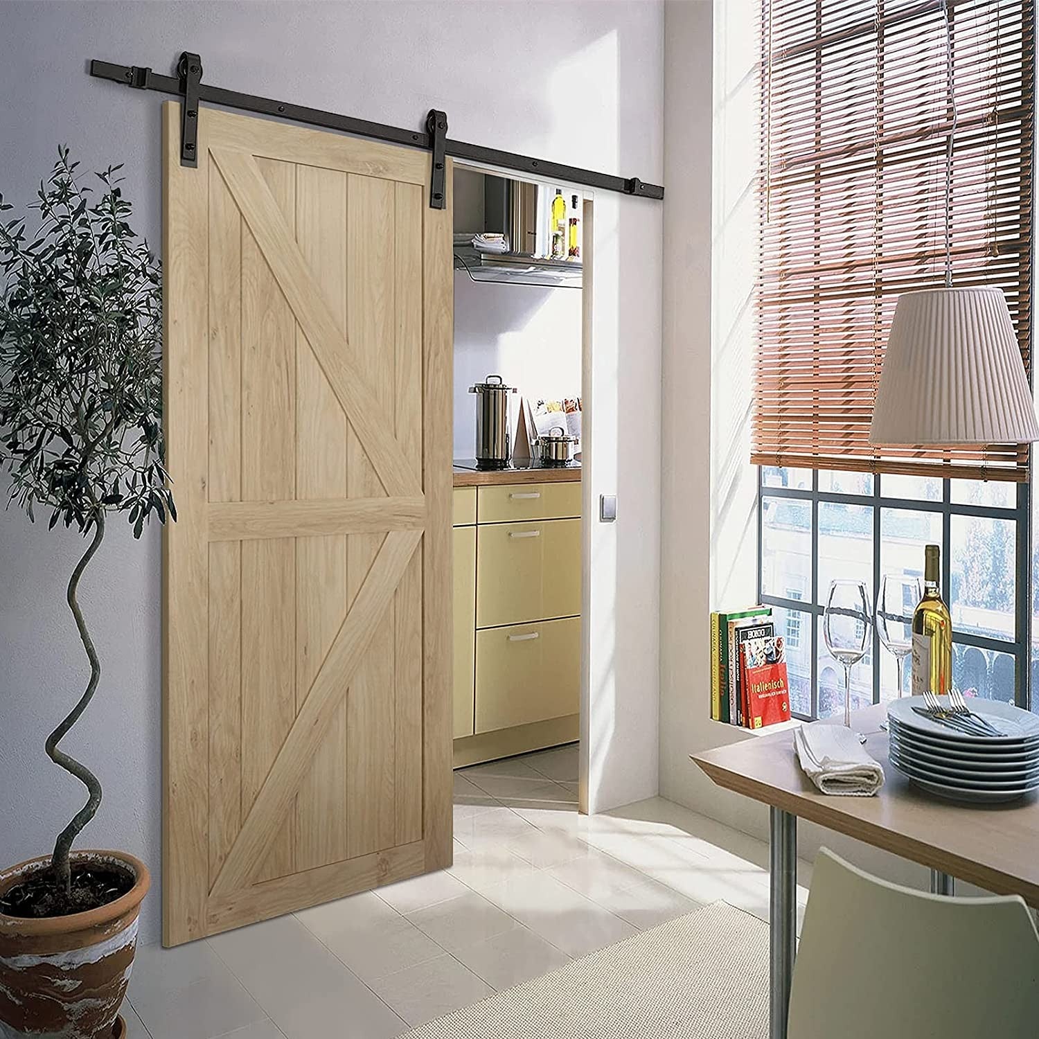 1.83M Sliding Barn Door Hardware Kit