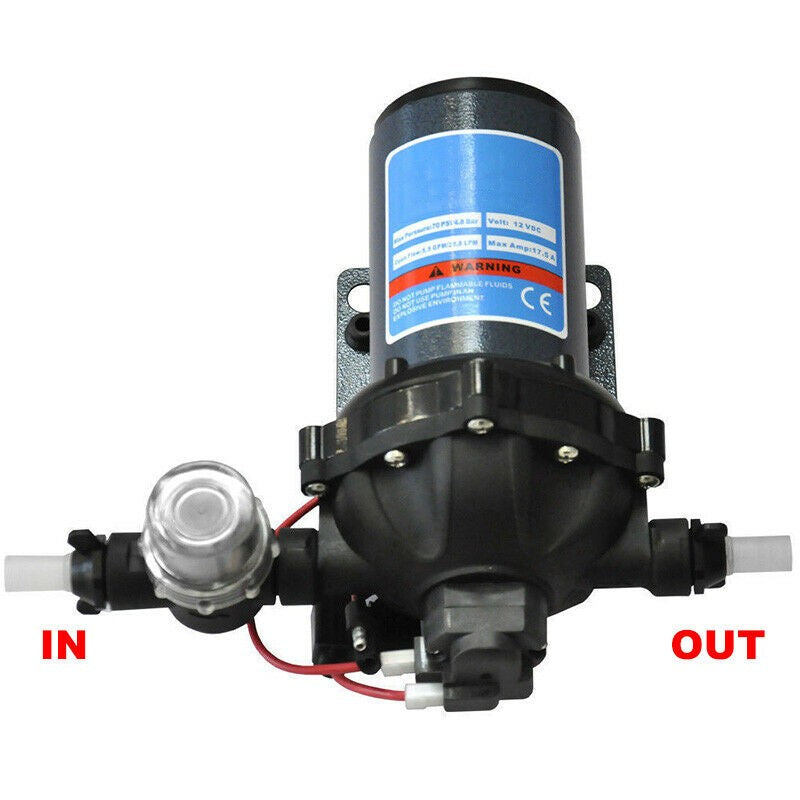Self-priming 12V Water Pump Watering 20LPM 70PSI High Pressure