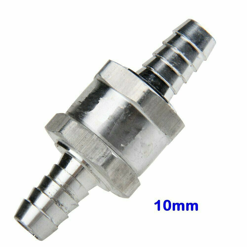 10mm Aluminum One-way Non-return Check Valve Fuel Water Gas Air Vacuum