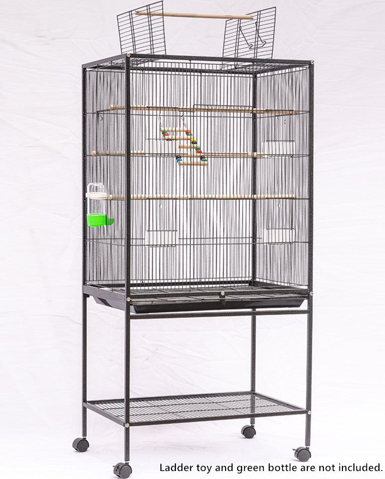 125cm Standing Large Parrot Parakeet Flight Cage with Stand Wheels