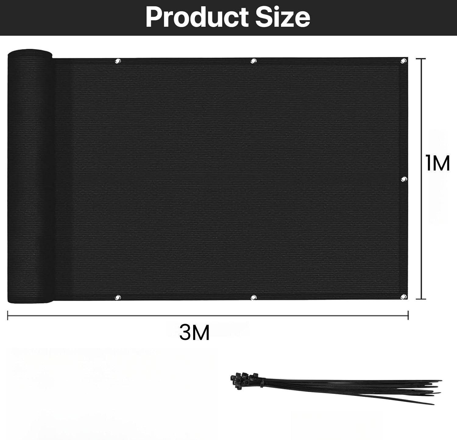 1Mx3M 180GSM Fence Privacy Screen