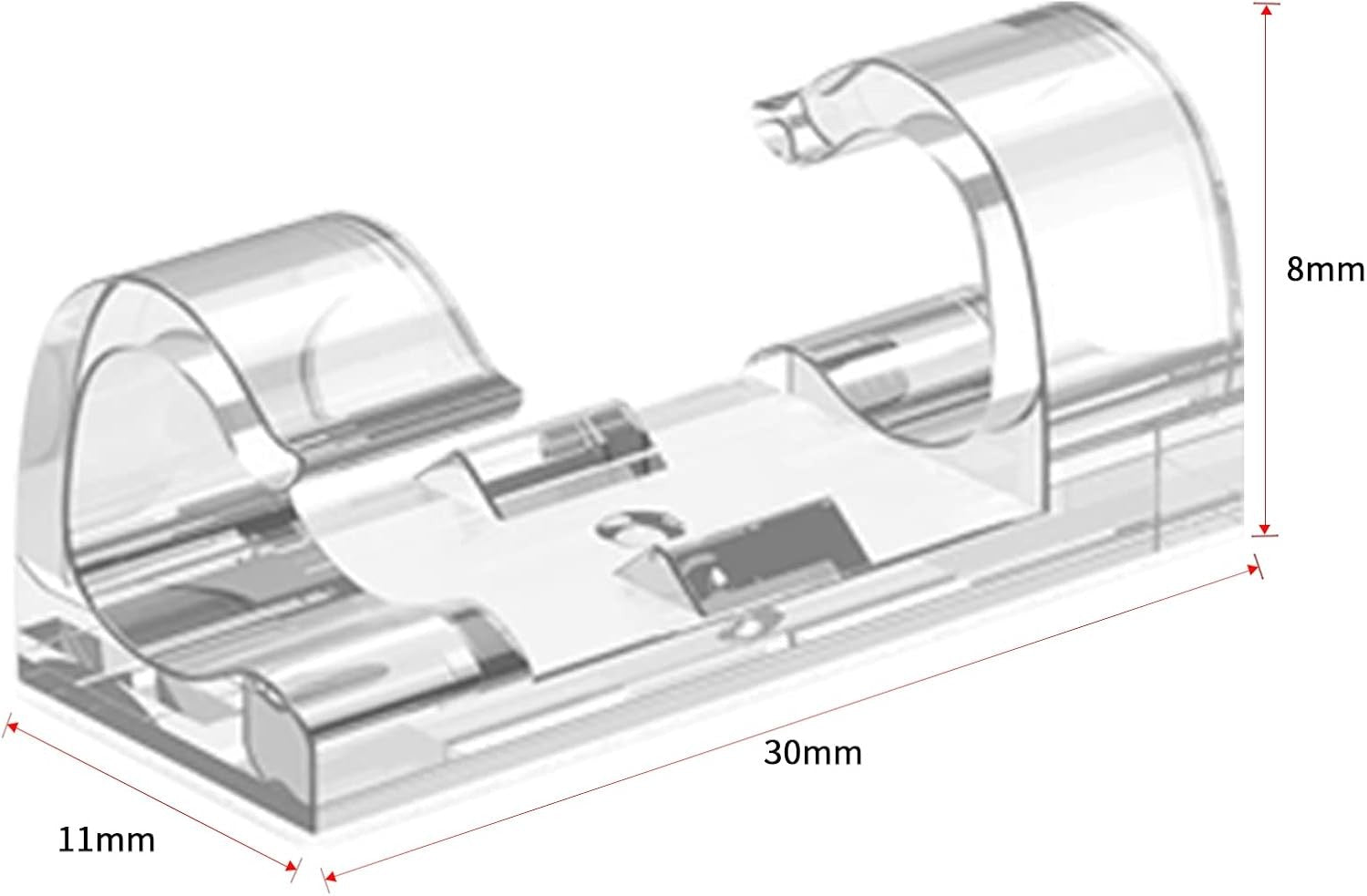 20PCS Self-Adhesive Cable Clips Holder Cord Wire Line Management Organizer