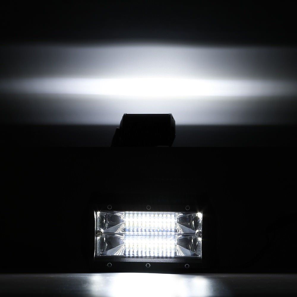 2X 5inch LED Work Driving Light Bar Flood Beam Offroad Boat Truck 12V 24V