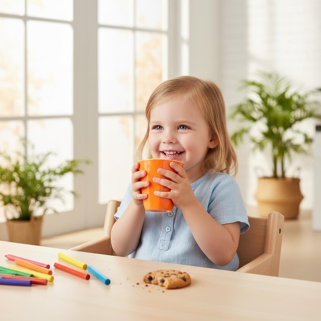 300ML Melamine Cups, Set of 6 in Orange Shatter-Proof Dishwasher Safe, BPA Free