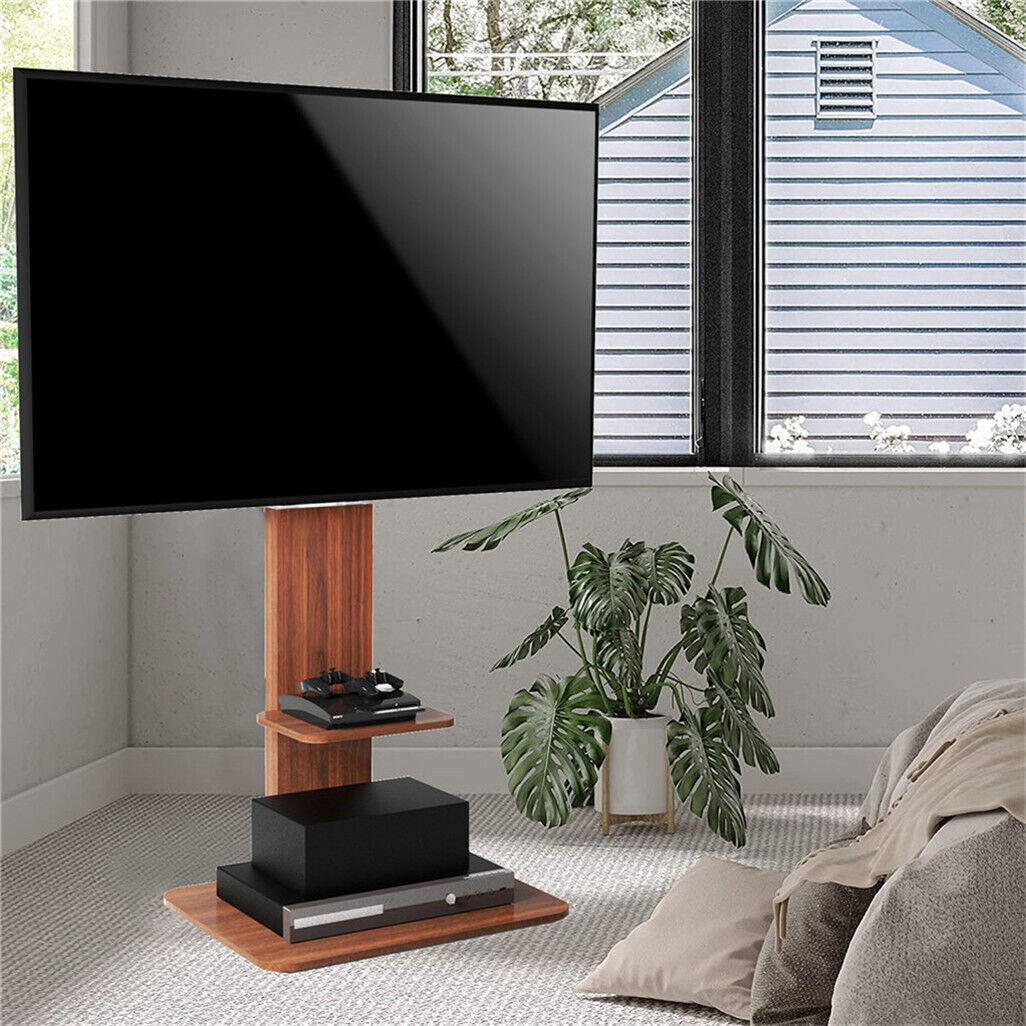 Heavy Duty TV Floor Stand Height Adjustable Up To 65"