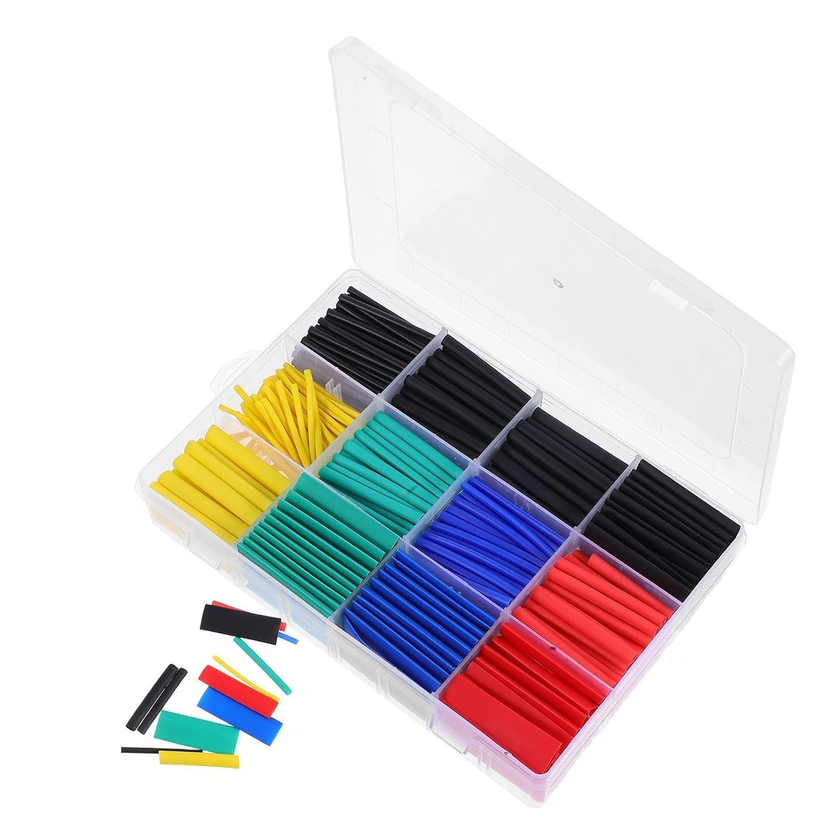 530pcs Heat Shrink Tubing Insulation Shrinkable Tube Assortment Cable Sleeve