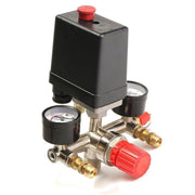 Air Compressor Pressure Switch Control Valve Manifold Gauges Regulator 90-120PSI