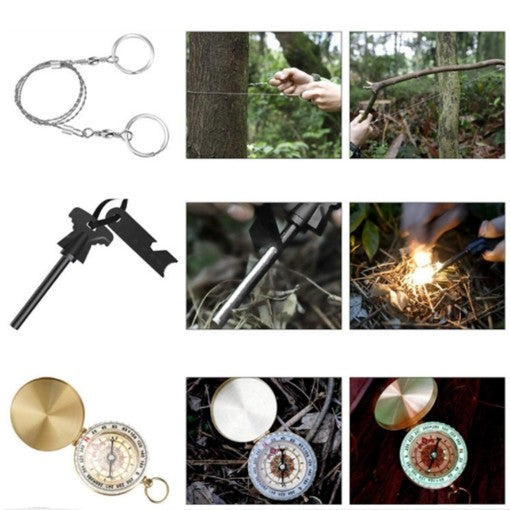 Tactical Emergency Survival Kit Camping SOS Tool