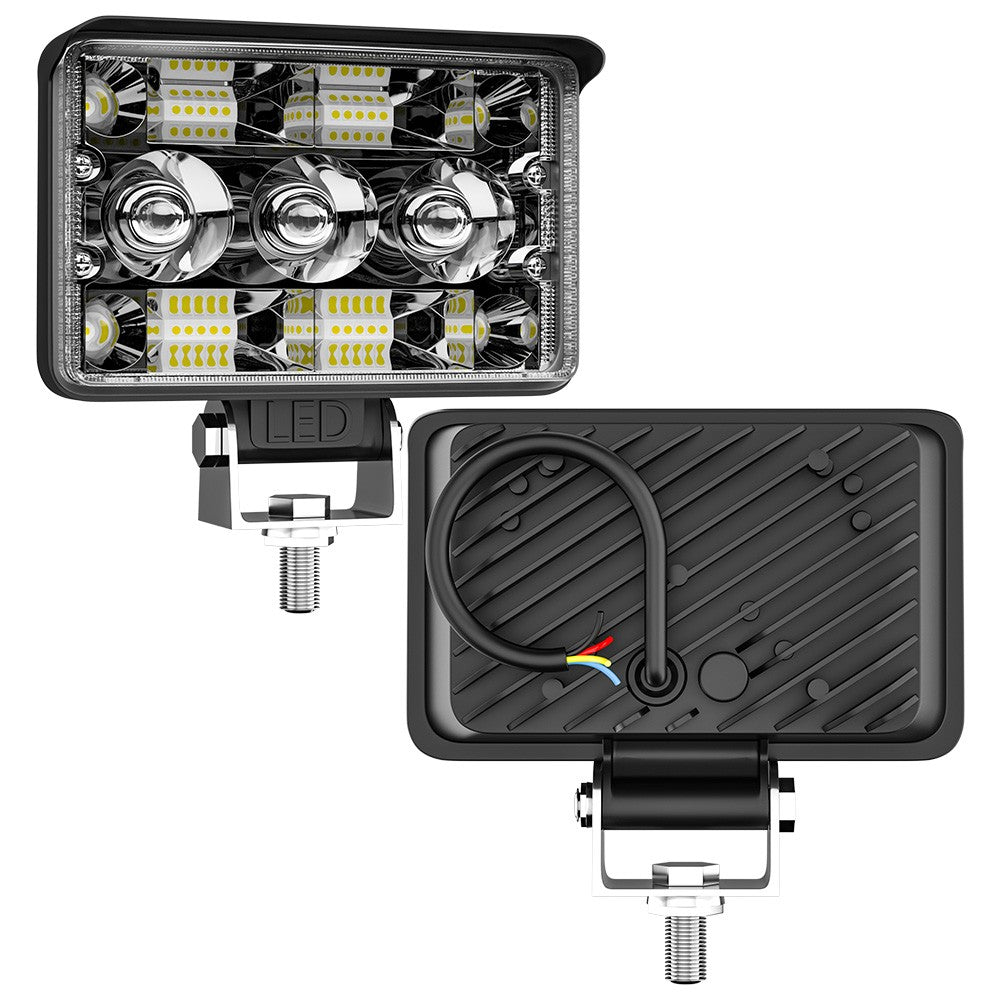 2pcs Work Lights Square LED Spot Lights with Protective Cover