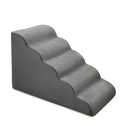 5-Step Pet Ramp Stairs for Bed Couches Dog Step Ladder Memory Foam Non-Slip