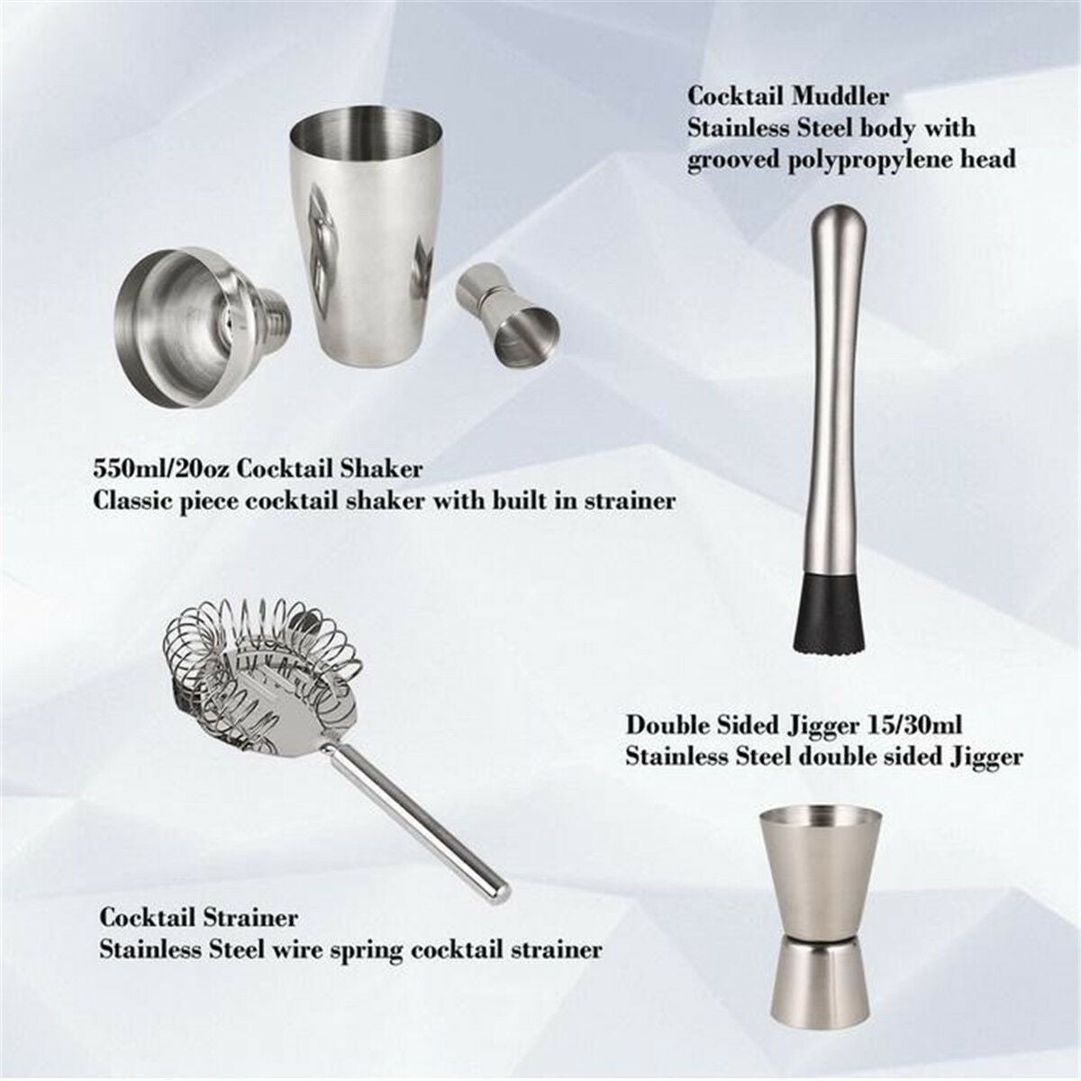 14pcs Cocktail Shaker Set