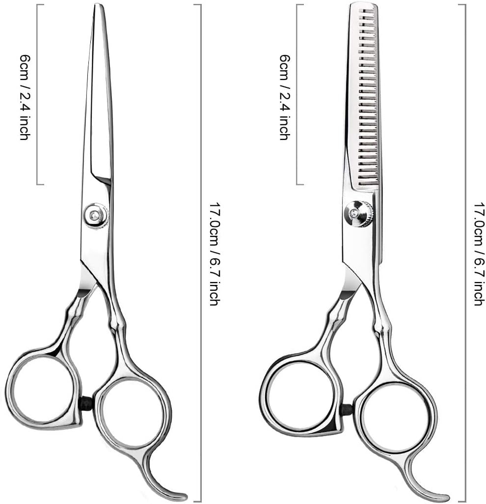 2Pcs 6" Salon Hairdressing Scissors Hair Barber Professional Cutting Thinning
