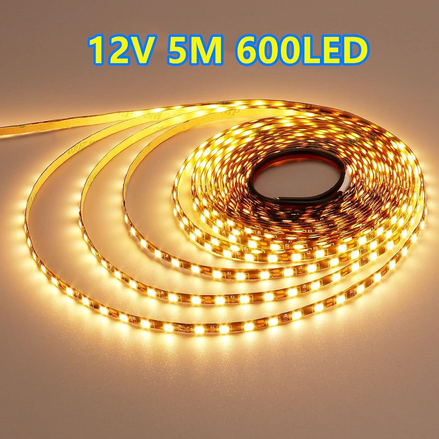 2835 SMD 12V 5M LED Strip Light Warm White 600LED