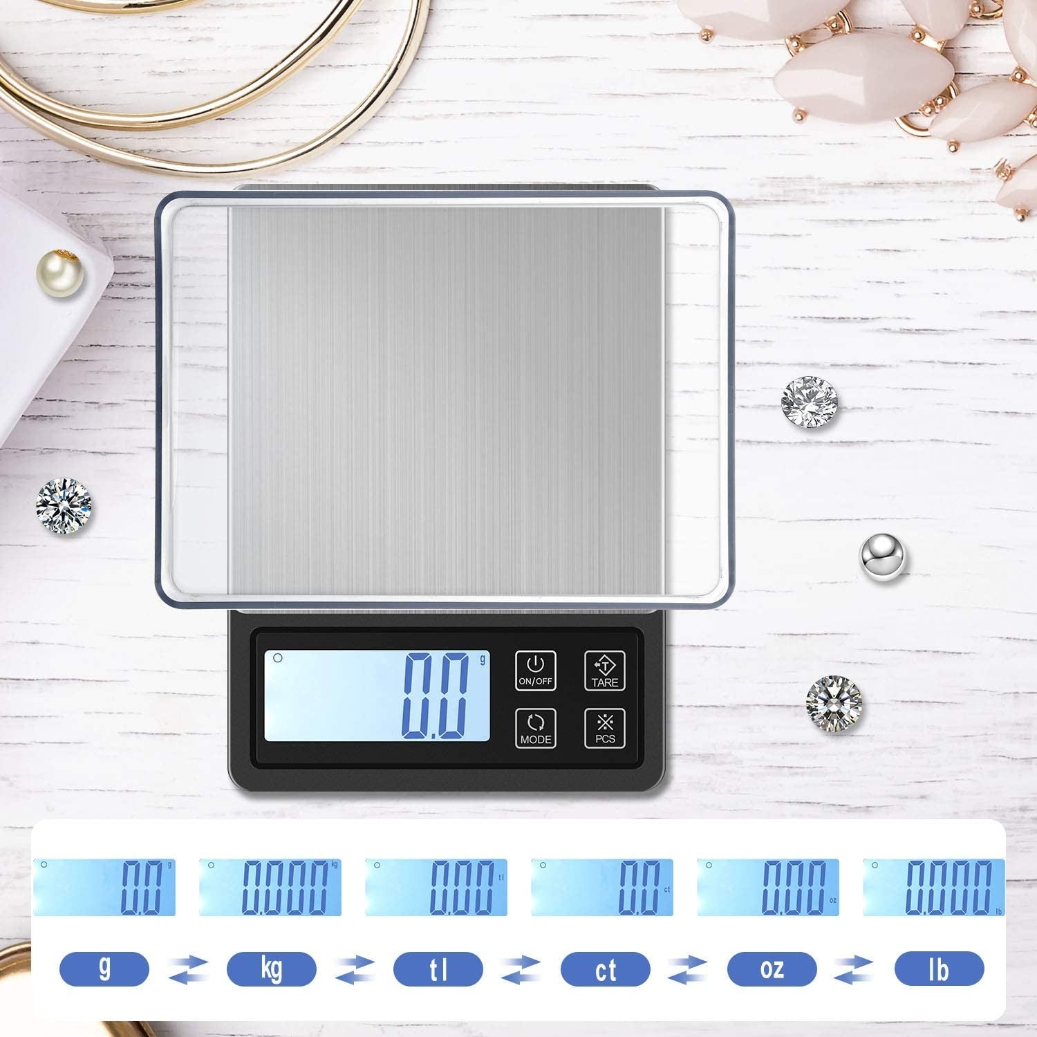 3000g/0.1g Digital Pocket Scale Kitchen Scales