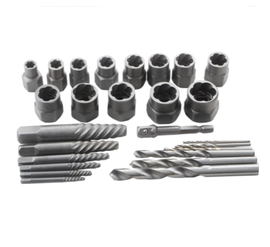 26PCS Easy Out Stripped Screw Remover Socket Set Tool
