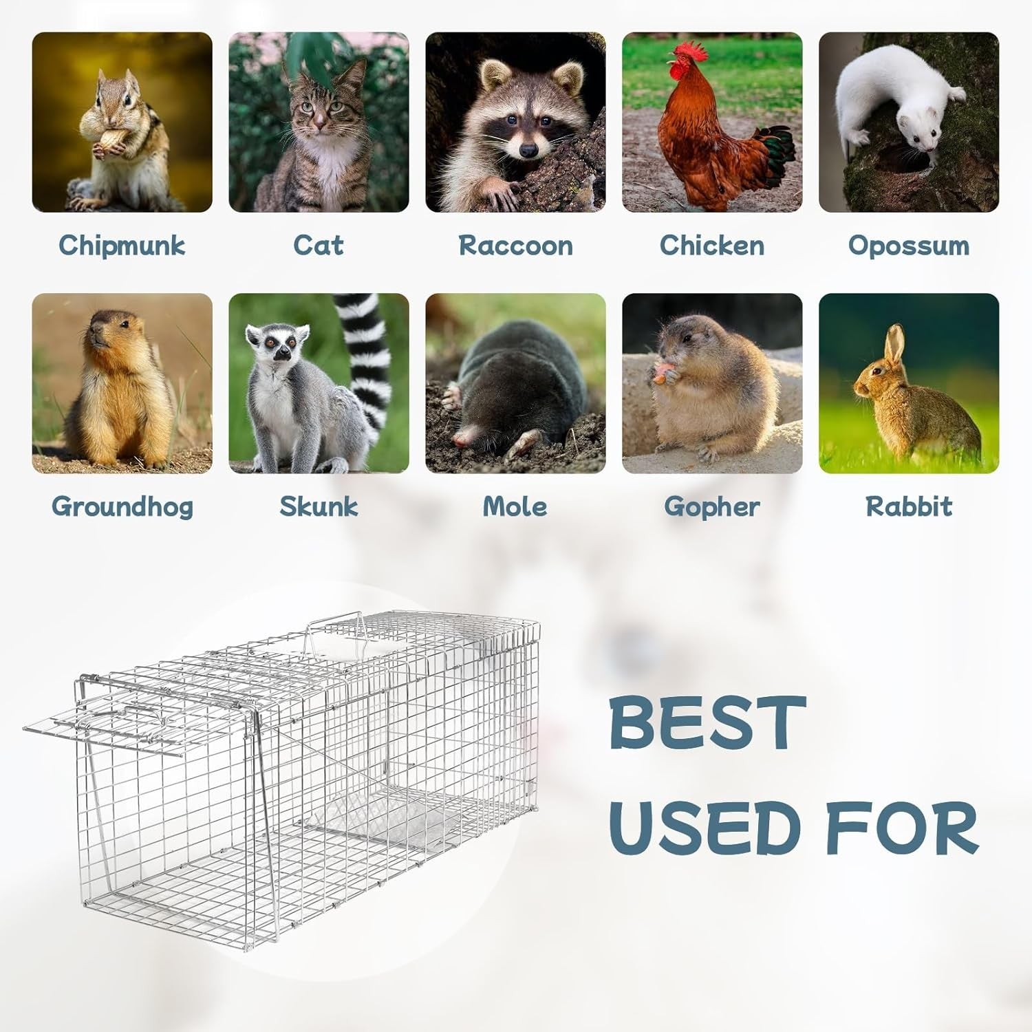 66 x 23 x 26cm Animal Trap Cage Live Catch Possum