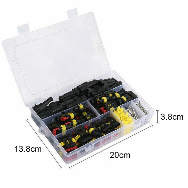 352pcs Waterproof Car Auto Electrical Wire Connector Plug 1-4 Pin Way Plug Kit
