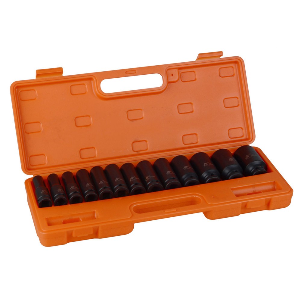 13pcs 10-32mm 1/2" Metric Impact Deep Socket Set Drive Air Garage