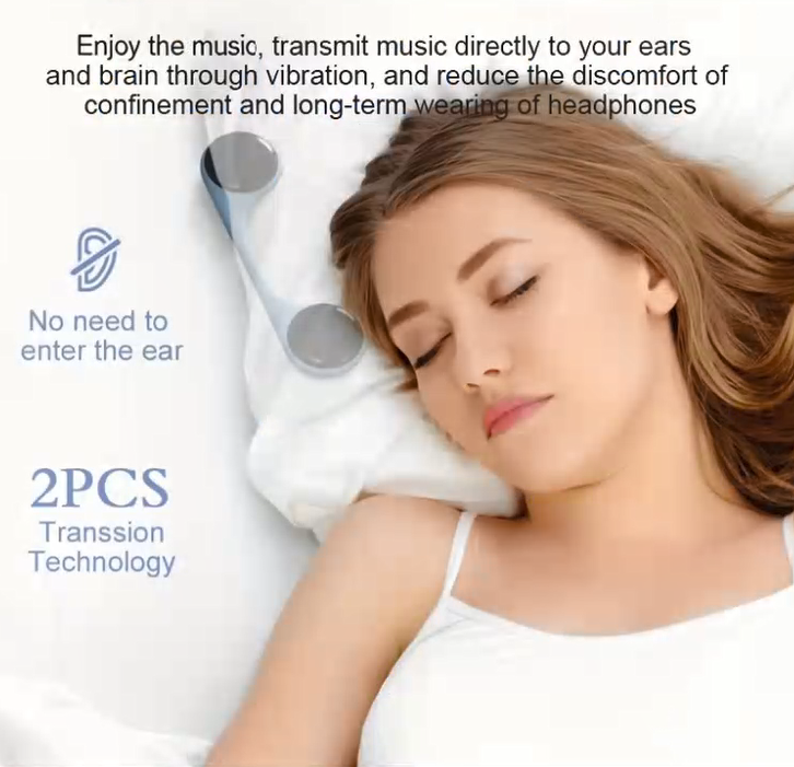 Under Pillow Speaker for Sleeping - Portable Wireless Bluetooth Bone Conduction