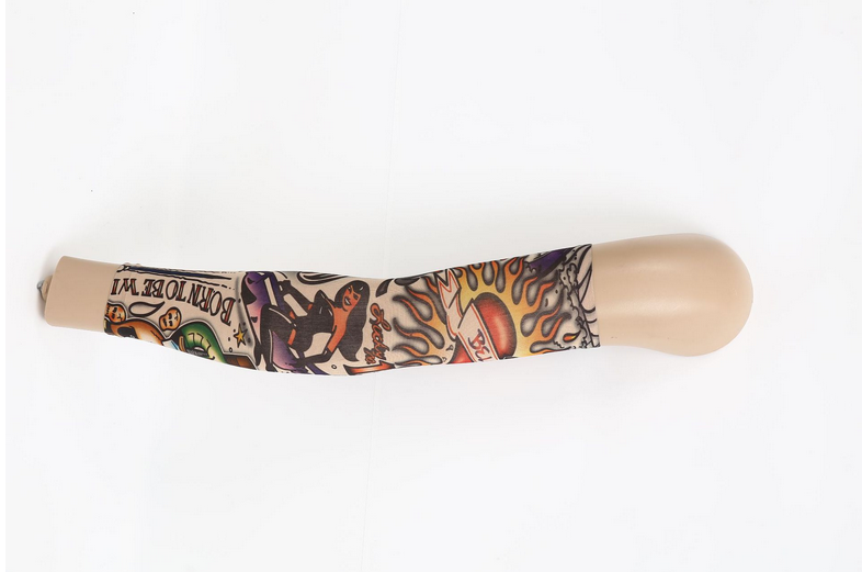 Stretch Costume Fake Tattoo Sleeve Arm Stocking Pack of 6