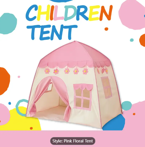 130x100x130cm Kids Play Tent Princess Castle