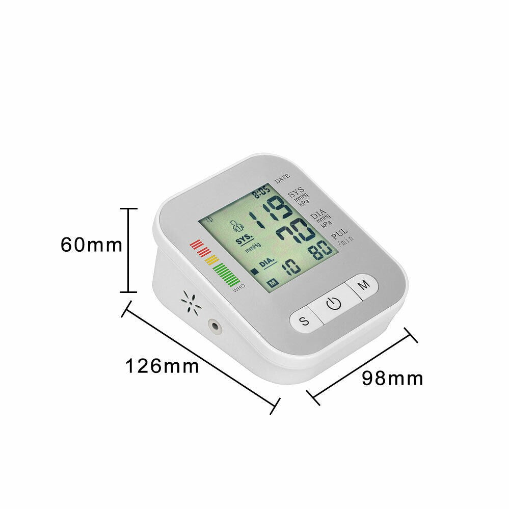 Blood Pressure Monitor Upper Arm Cuff Length 22-48cm