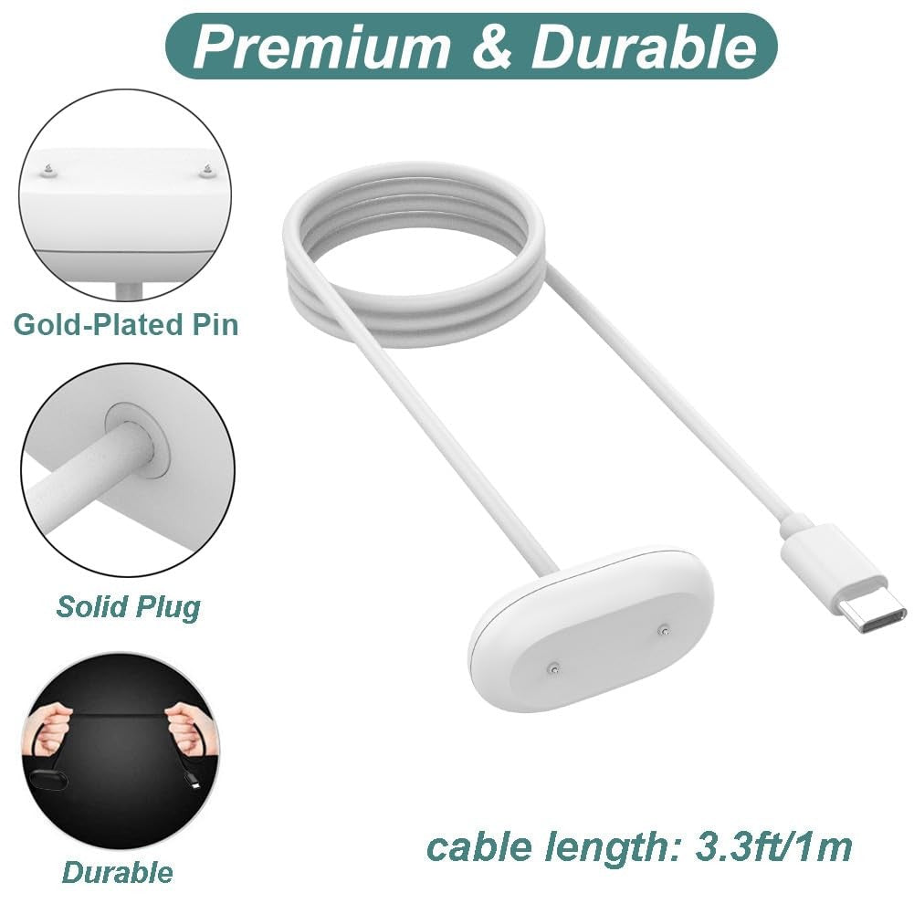 Type-C Magnetic Charger Cable for Google Fitbit Air Edge Activity Tracker 1m