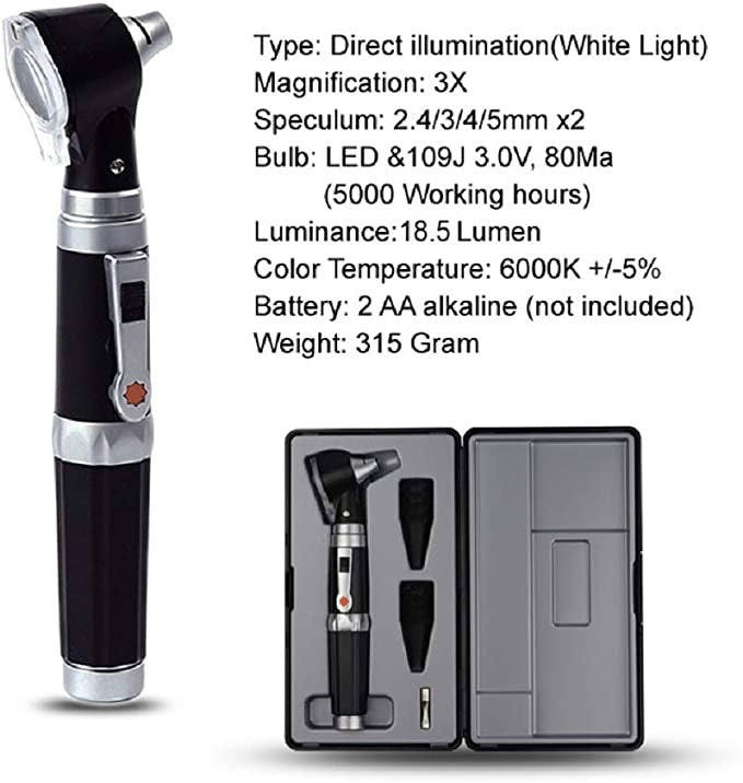 Magnification Diagnostic Ear Scope with LED Direct Illumination Light