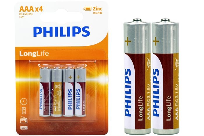 Philips Battery Zinc Carbon AAA (Pack of 4)