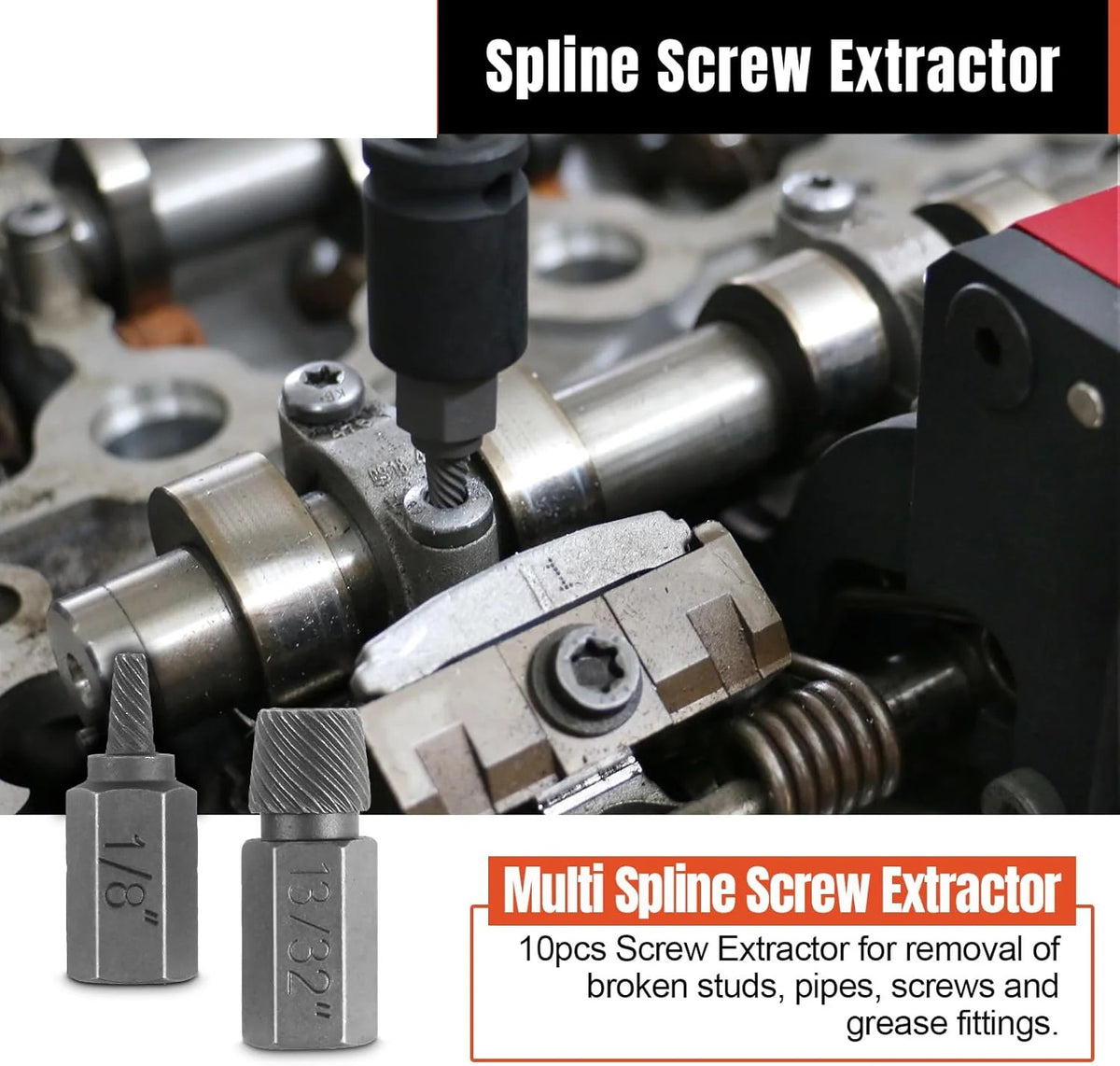 40pcs Damaged Rounded Bolt Nut Stud Screw Remover Extractor Set