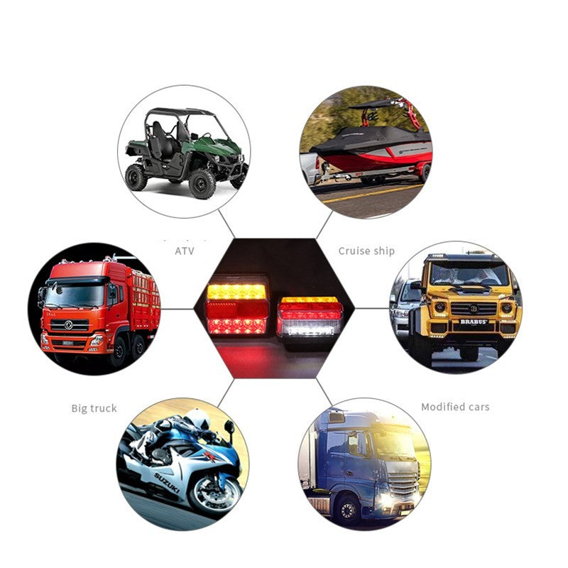 LED Tail Lights Stop Reverse Indicator Trailer Caravan Truck Boat 12V