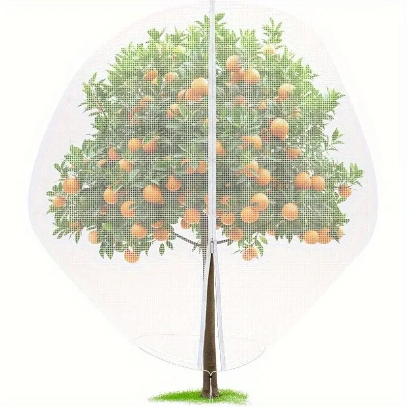 3MX3M Garden Insect Netting Bag with Zipper and Drawstring Fruit Tree Netting