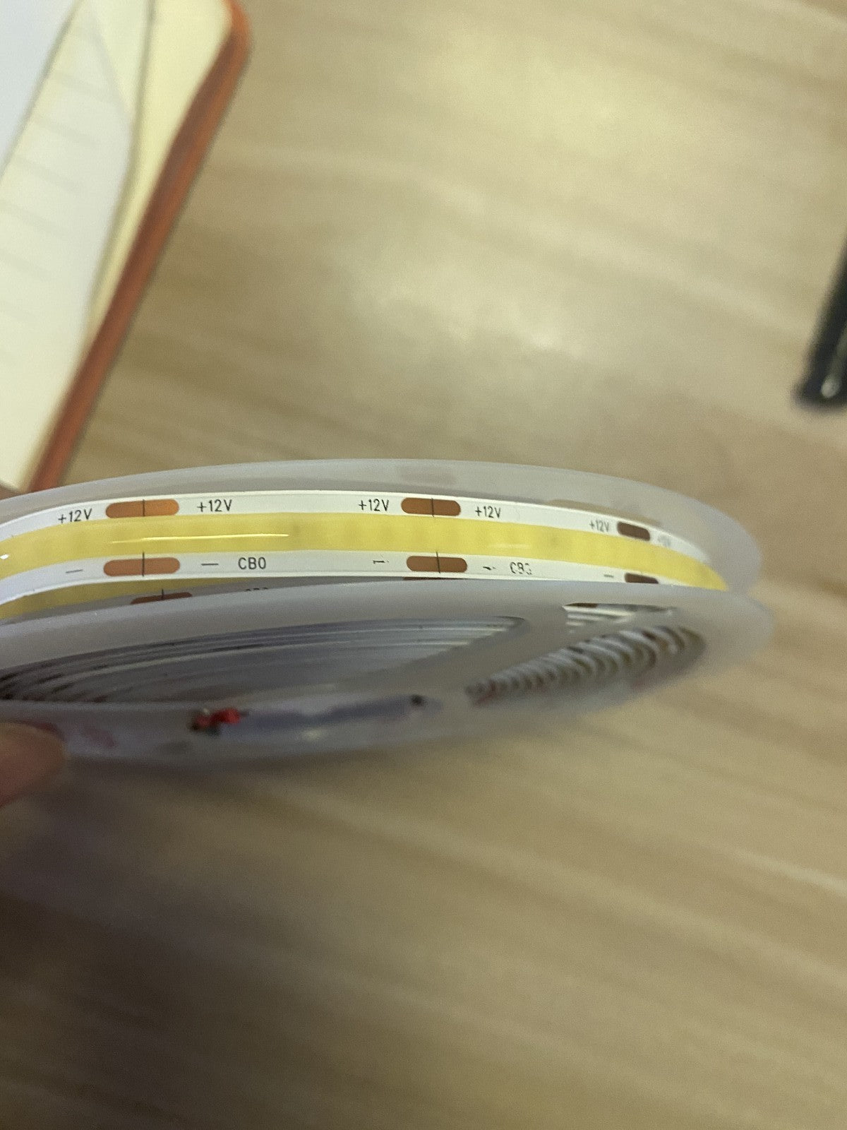 12V COB LED Strip Lights 5M 6000K Cool White 8mm Width LED Strips