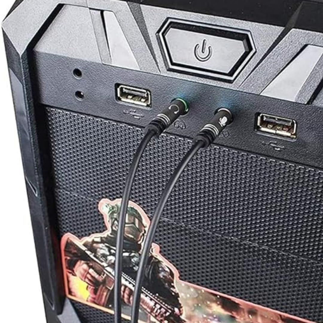 3.5mm Headset Splitter Adapter 2 Male to 1 Female Cable Y Splitter