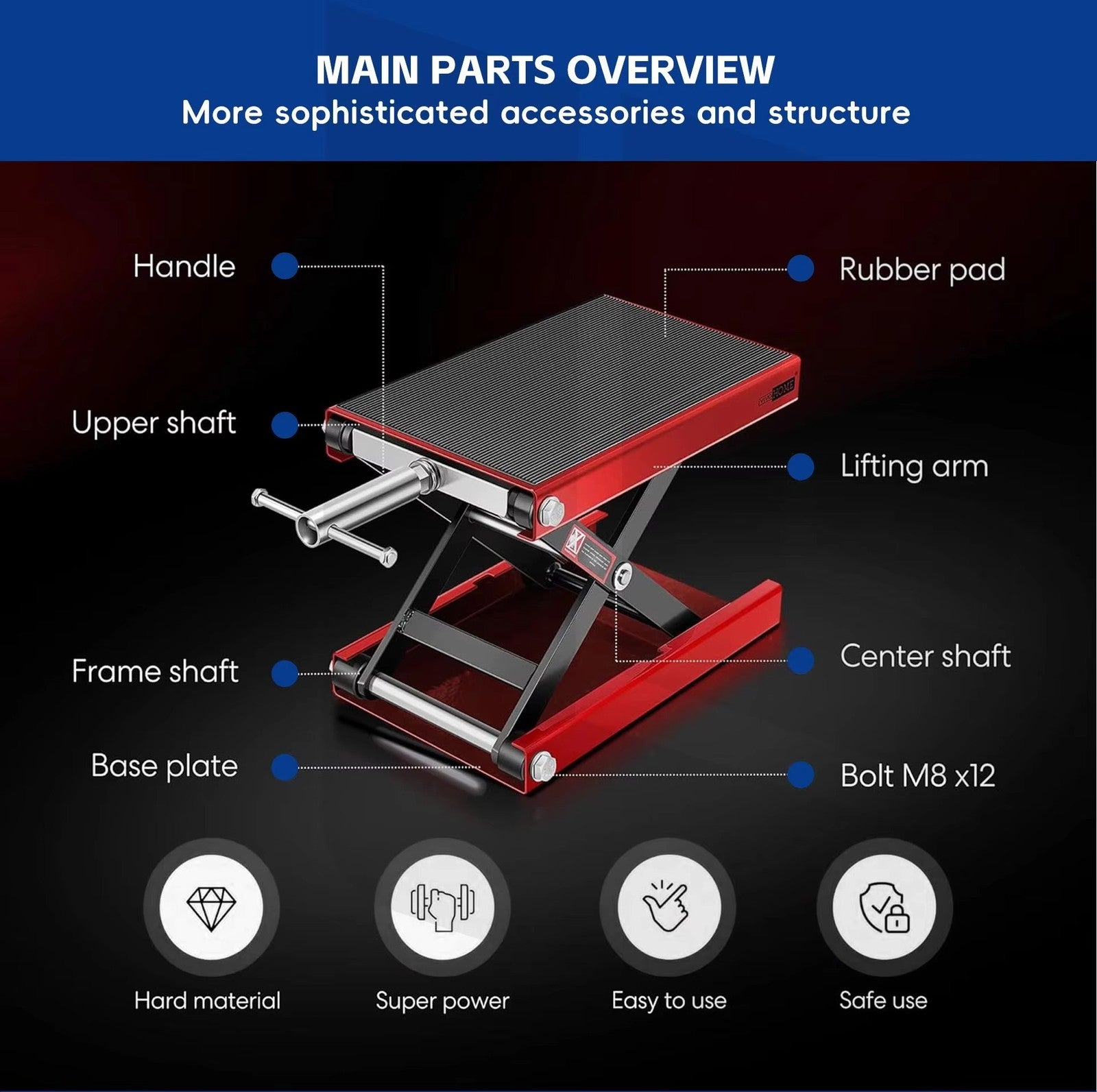 Motorcycle Scissor Lift Stand Motorbike Lift Working Bench