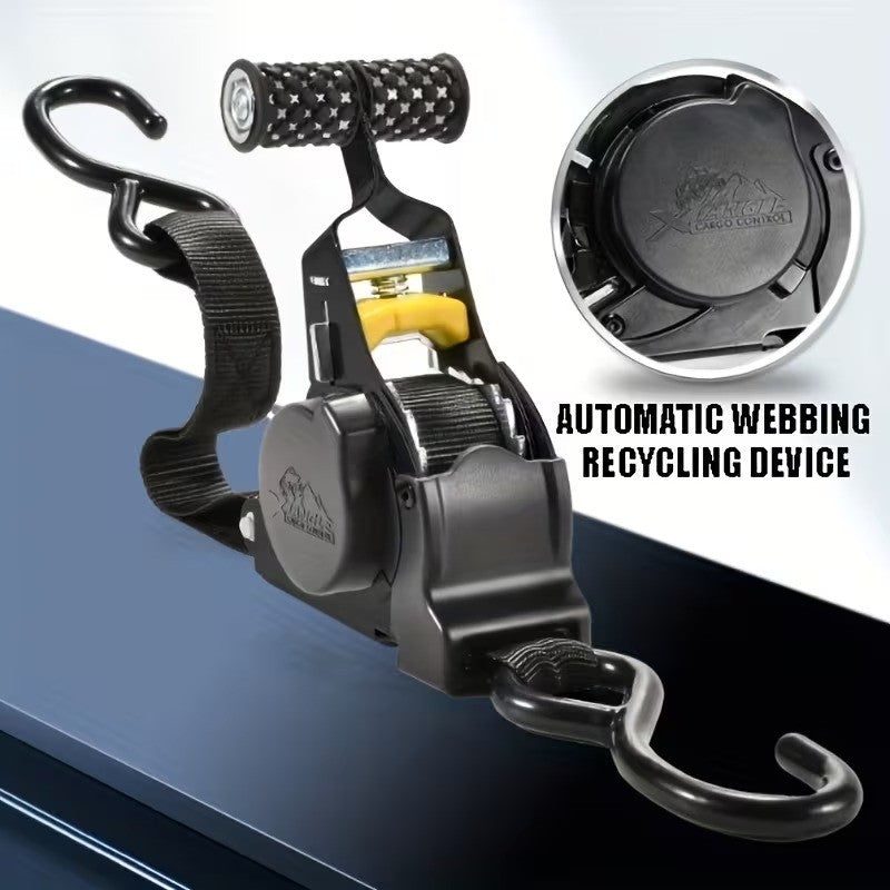 Heavy Duty Ratchet Straps Self Retractable Tie Down Straps with Soft Loops