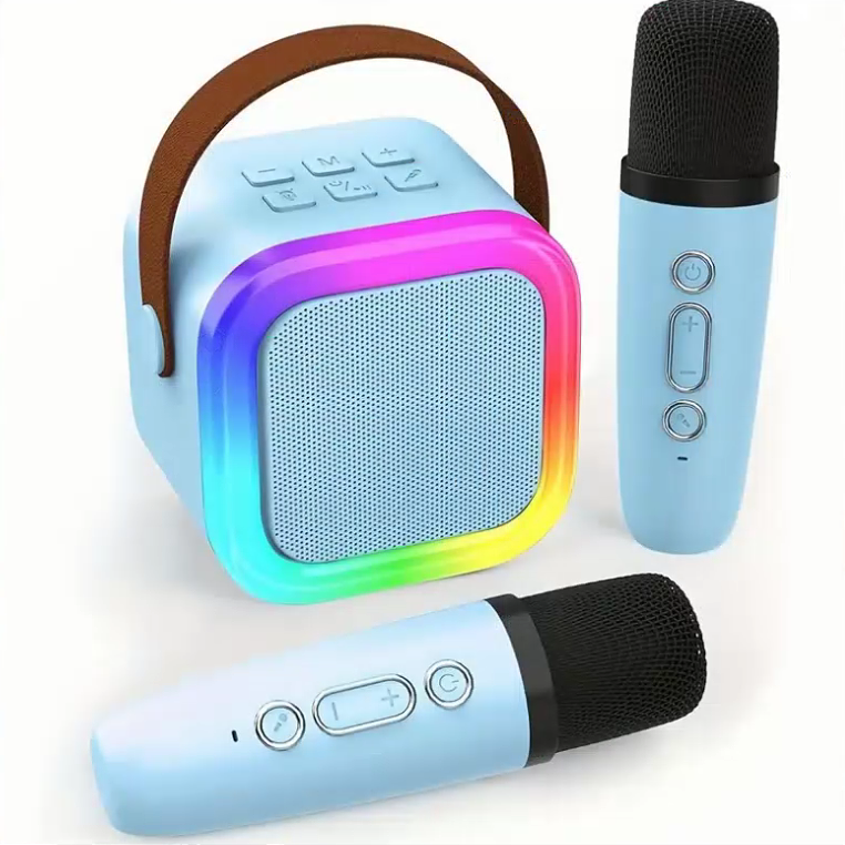 Karaoke Machine with 2 Microphones Bluetooth Speaker