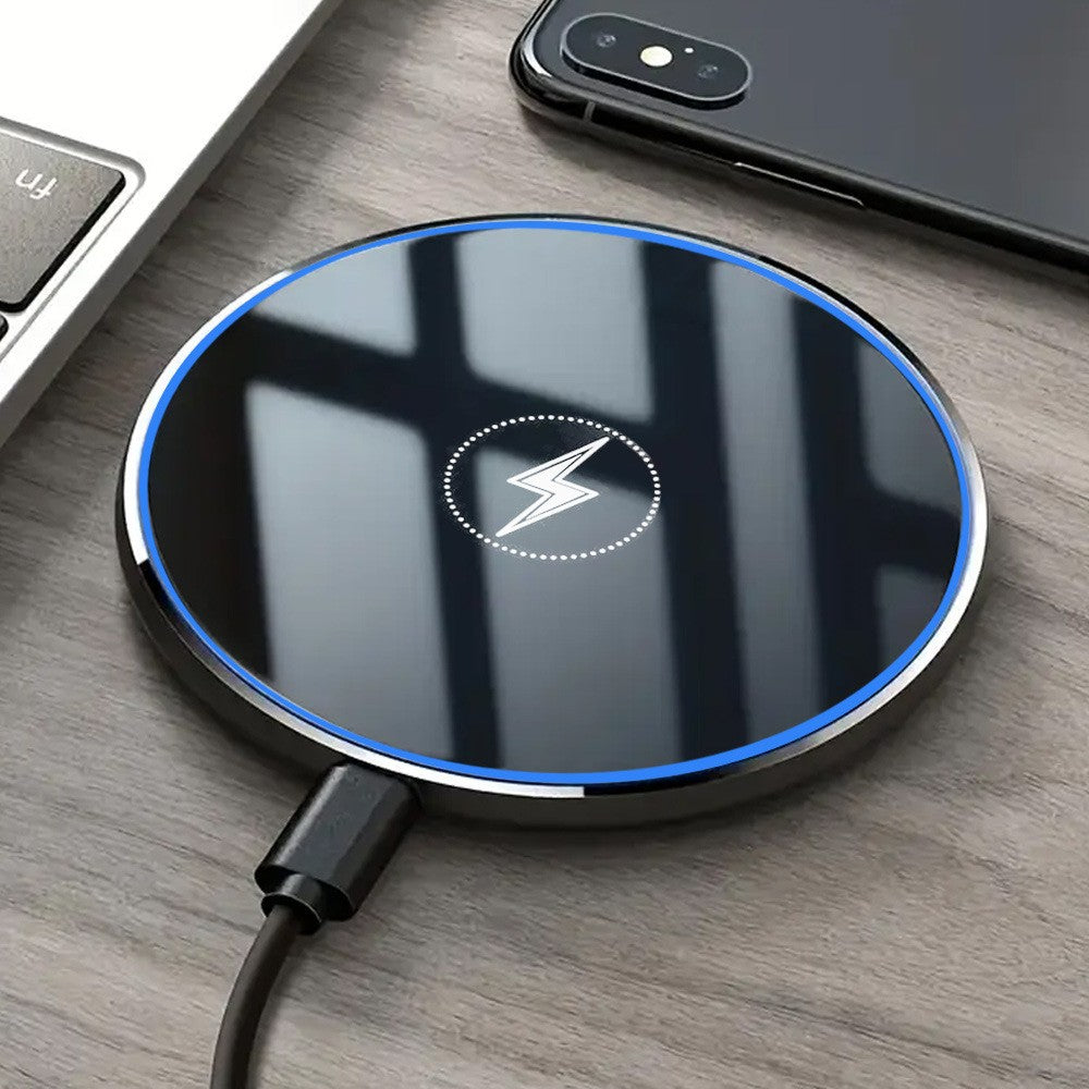 Wireless Charger 15W Fast Charging Non Slip Rubber Ring Desktop Charging Pad