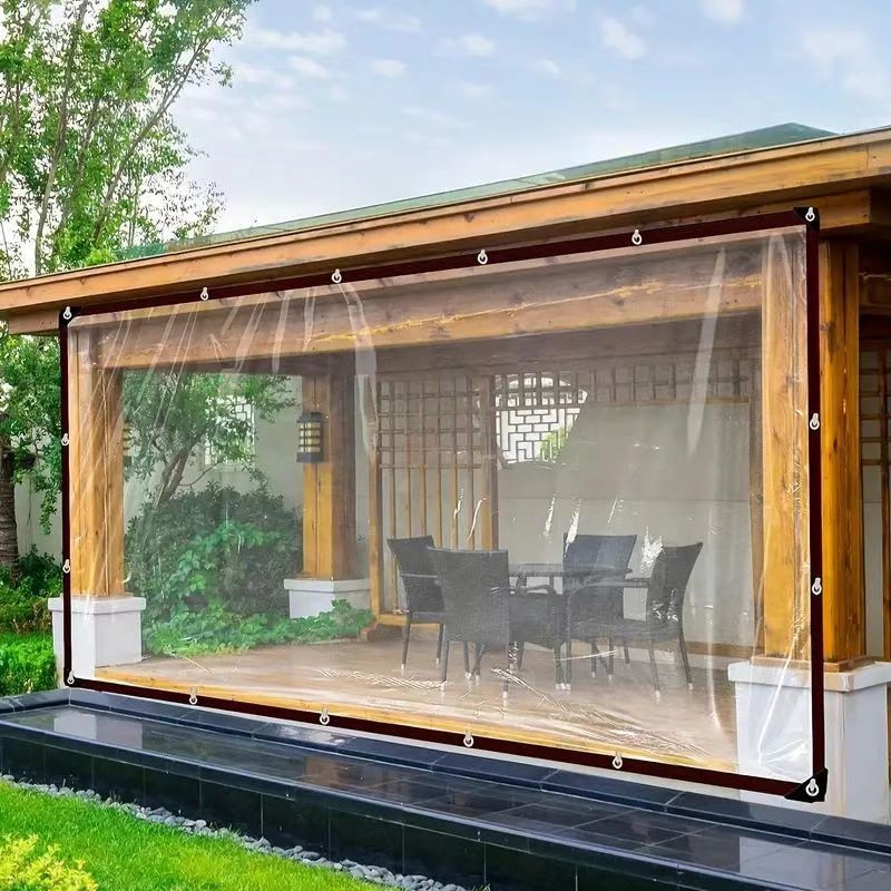 Waterproof Clear Tarpaulin Transparent Rainproof Tarp Cover 2MX5M