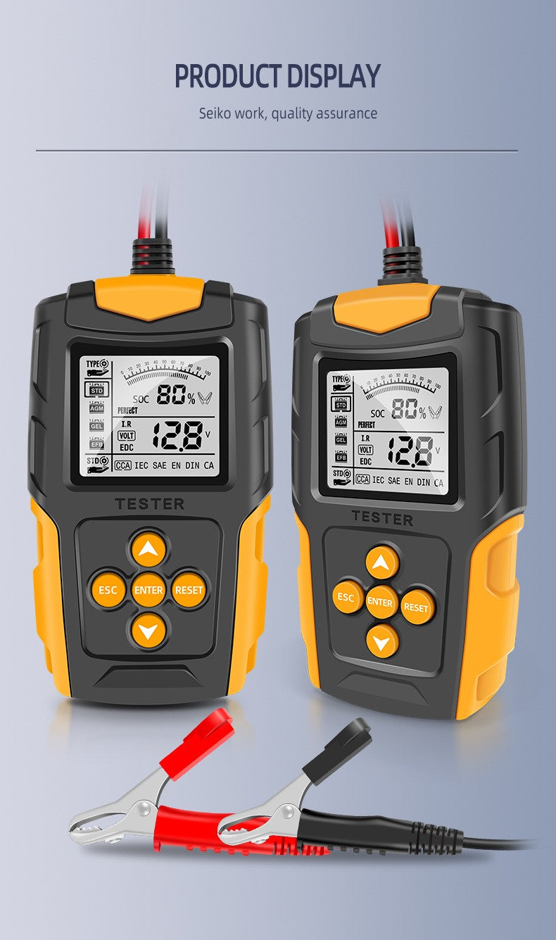 Car Battery Tester 12V 24V Gel AGM WET Battery Analyzer Charging Diagnostic Test