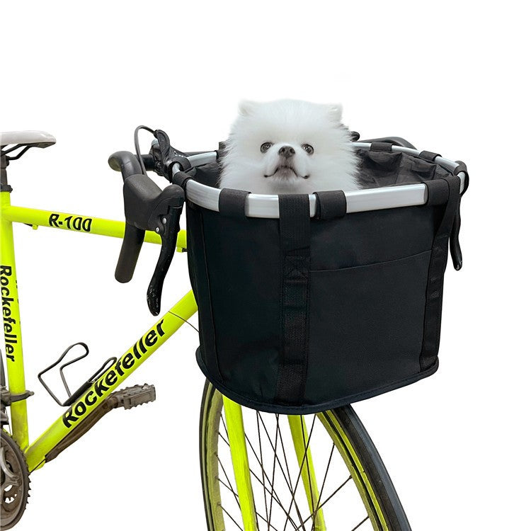 Bike Basket Folding Pet Cat Dog Carrier Front Bicycle