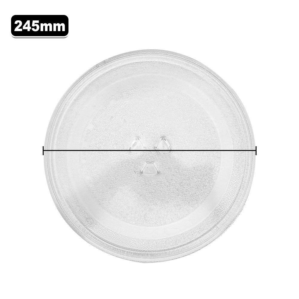 245mm Microwave Plate Oven Turntable Parts Food Heating Glass Tray