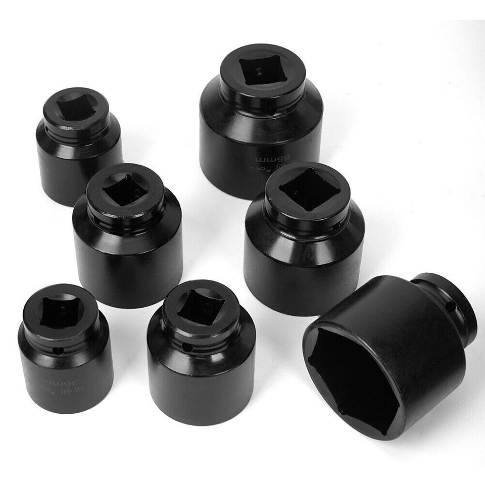 27pcs Drive Impact Socket Sets Shallow Socket Assortment Metric 21mm to 65mm