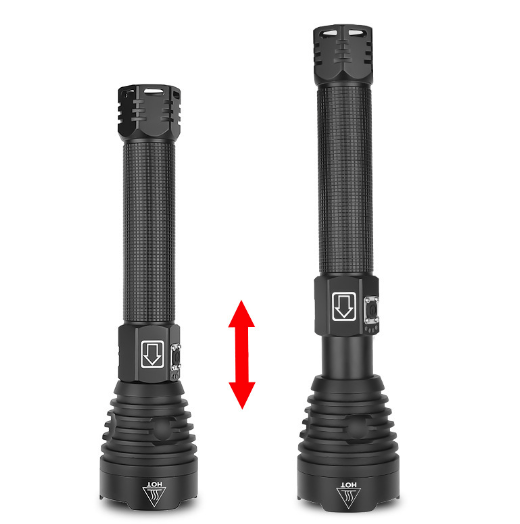 XHP90 3000LM Tactical 3 Mode Zoom Flashlight LED Hunting Torch