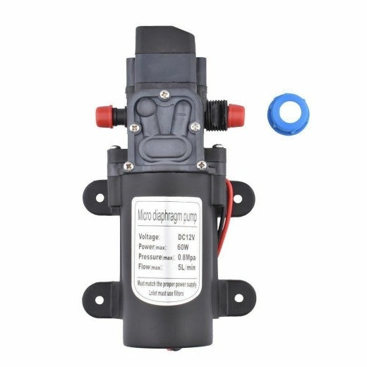 60W 12V 80PSI Water Pump High Pressure 5L/Min