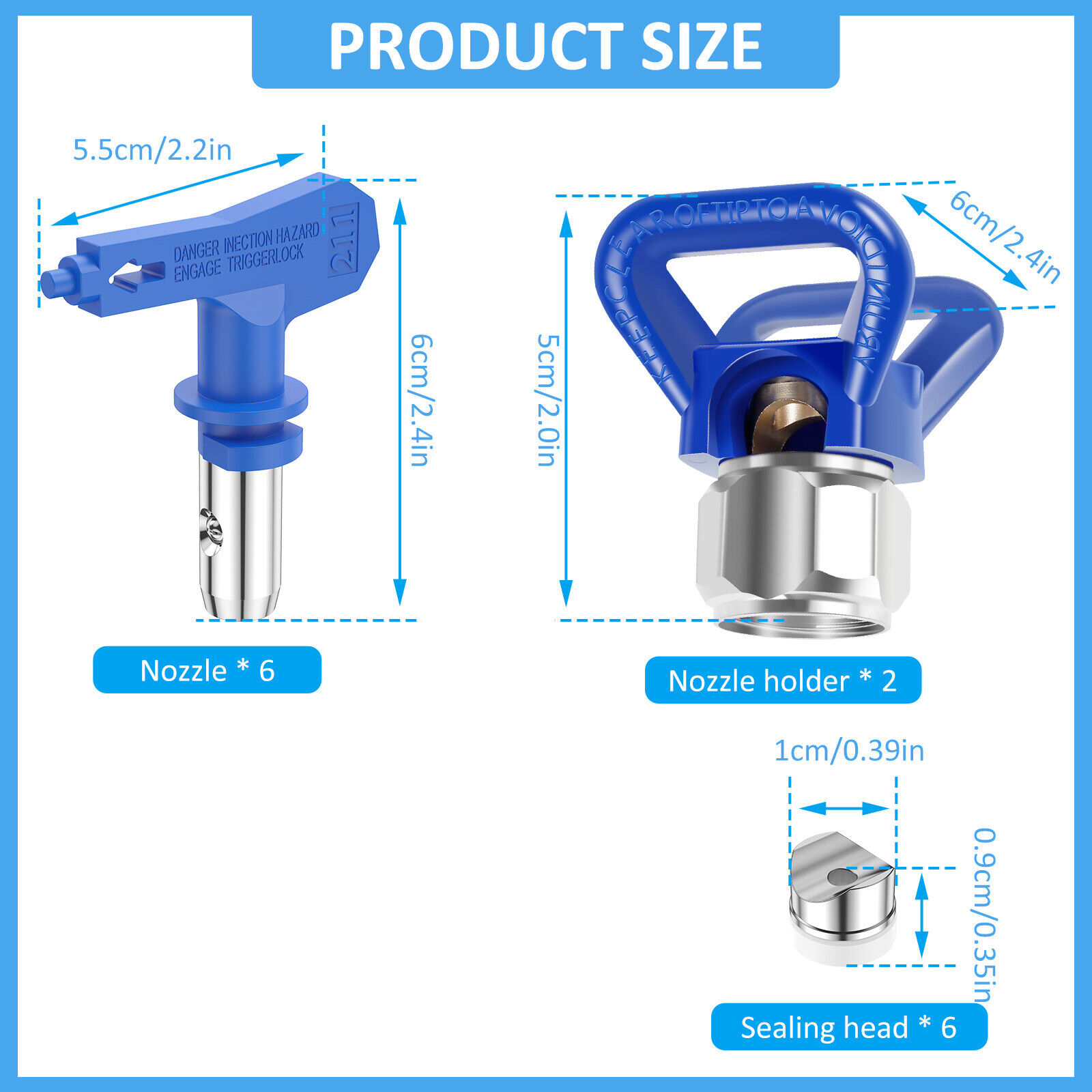 Airless Paint Sprayer Tips Reversible Spray Gun Nozzle Filters Machine Replace