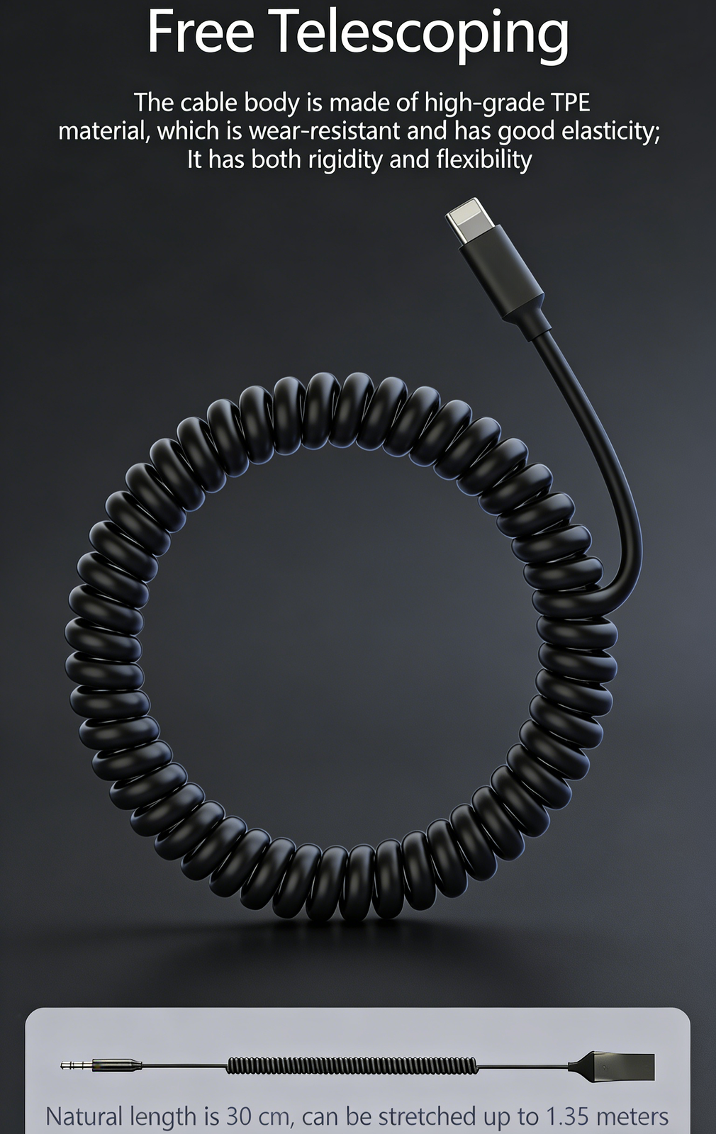 Bluetooth 5.0 Receiver Dongle Car AUX Music 3.5mm Adapter Cable