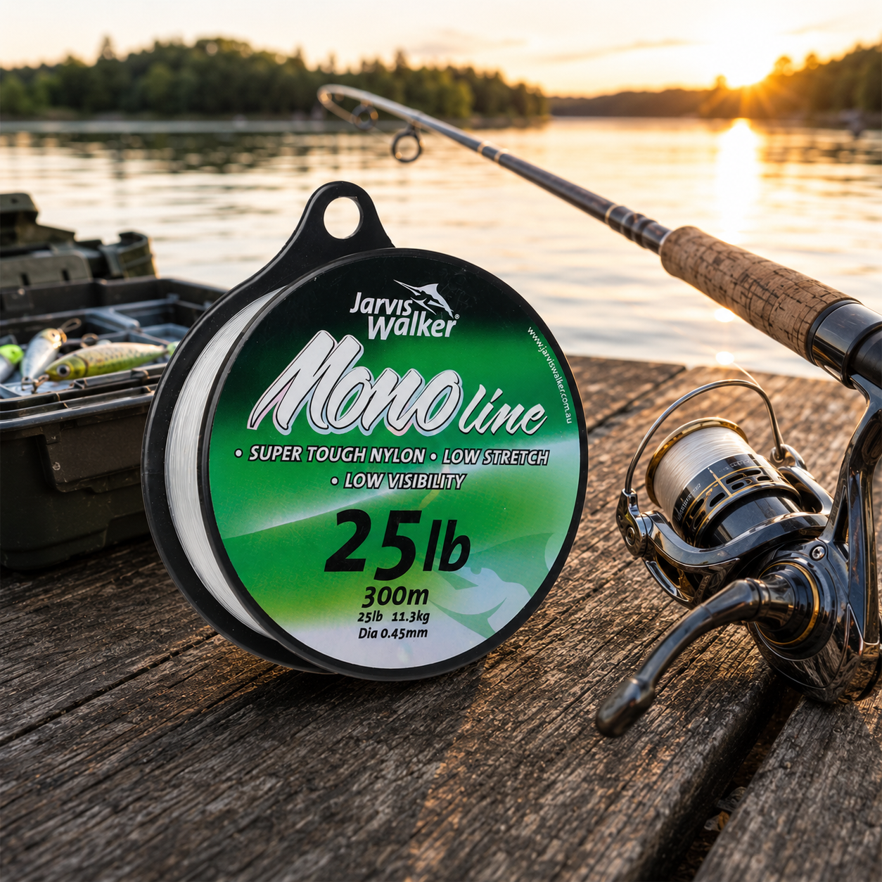 300m JARVIS WALKER Mono Fishing Line Clear Fishing Line Nylon  2 Pack