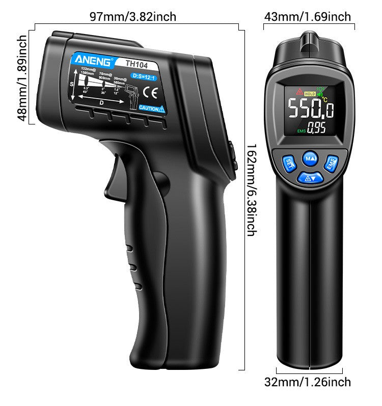 IR Infrared Thermometer Food Pizza BBQ Oven Laser Sensor Digital Temperature Gun