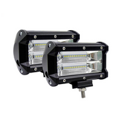 2X 5inch LED Work Driving Light Bar Flood Beam Offroad Boat Truck 12V 24V